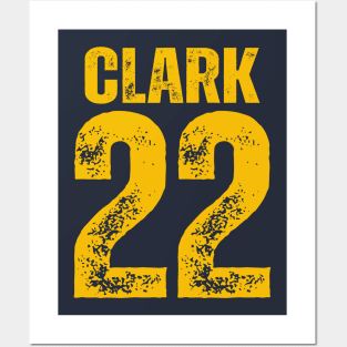 Caitlin Clark Distressed Jersey Number 22 Posters and Art